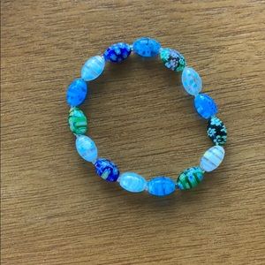 Glass bead bracelet